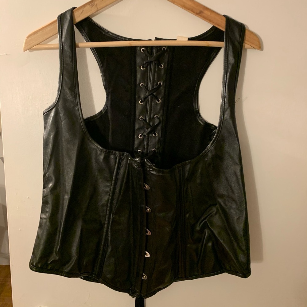 Pleather corset